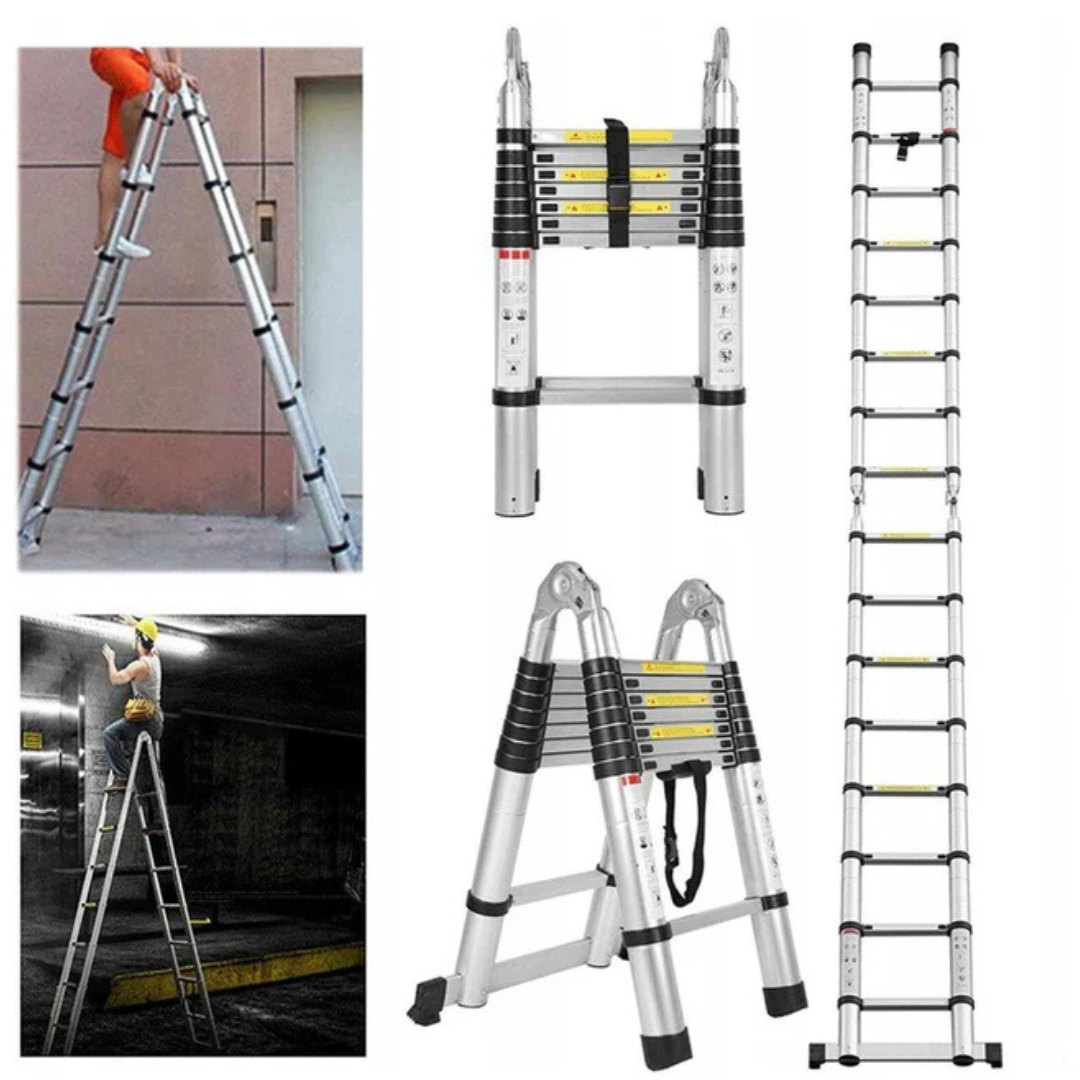 ALUMINIJUMSKE DVODIJELNE TELESKOPSKE LJESTVE - 1,9M