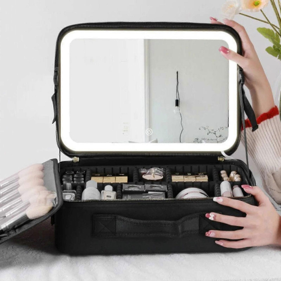 ORGANIZATOR ZA ŠMINKU SA LED OGLEDALOM